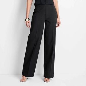 NWT Future Collective with Jenee Naylor Women's High Rise Straight Leg Pants, 6